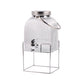 Alcazar 3L Glass Dispenser With Tap And Metal Stand – Set of 1 Pc