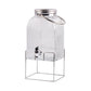 Alcazar 6L Glass Dispenser With Tap And Metal Stand – Set of 1 Pc