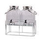 Alcazar 6L Glass Dispenser With Tap And Metal Stand – Set of 3 Pcs