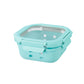 Anti Skid Lock and Lock Square High Borosilicate Glass Container - 520 Ml - Blue