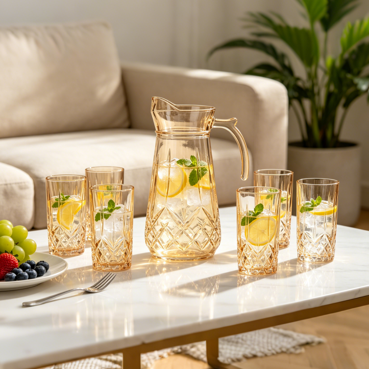 Opara Lemon Set - Amber - Set of 7 Pcs