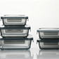 London Rectangle Container - Grey - Set of 5 Pc