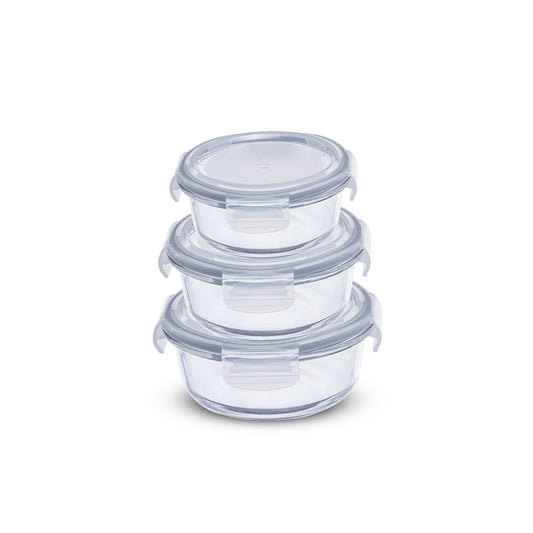 Wellington Round Container Set Of 3 Pcs
860Ml + 580Ml + 400Ml