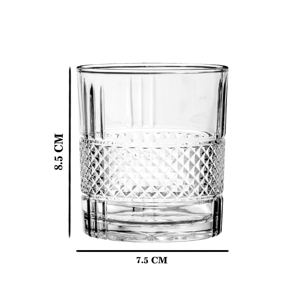 Sanjeev Kapoor - Lisbon Whiskey Glass 330 ml - Set of 6 Pc