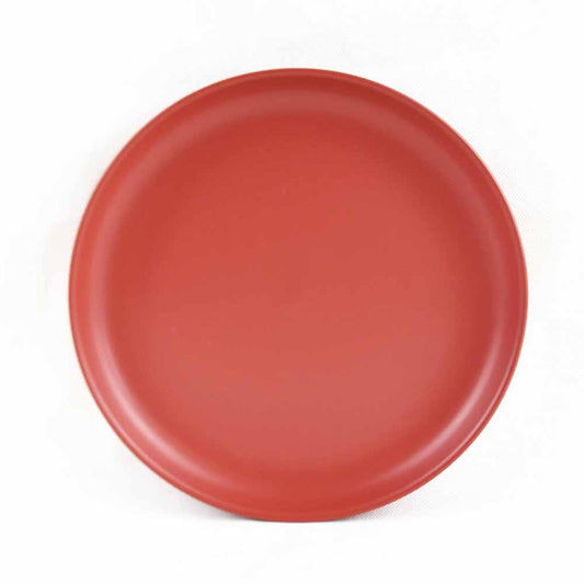 Zoro Straight Shape Dinner Plate 10.5" Set of 1 Pc - Red Matt