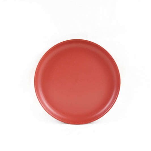 Zoro Straight Shape Quarter Plate 8" Set of 1 Pc - Red Matt