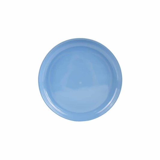 Zoro Straight Shape Quarter Plate 8" Set of 1 Pc - Blue Glossy