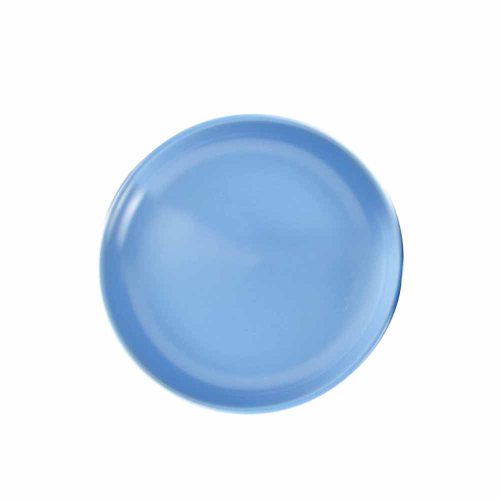 Zoro Straight Shape Quarter Plate 8" Set of 1 Pc - Blue Matt