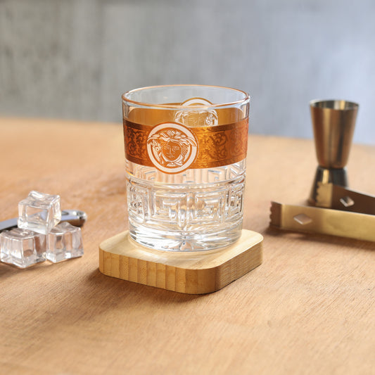 Whisky Glass -390ml Set of 6pc -with Copper Decal