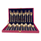 Phoenix Cutlery Set - Table Spoon 6, Soup Spoon 6, Tea Spoon 6, Fork 6 - Rose Gold - Set of 24 Pcs