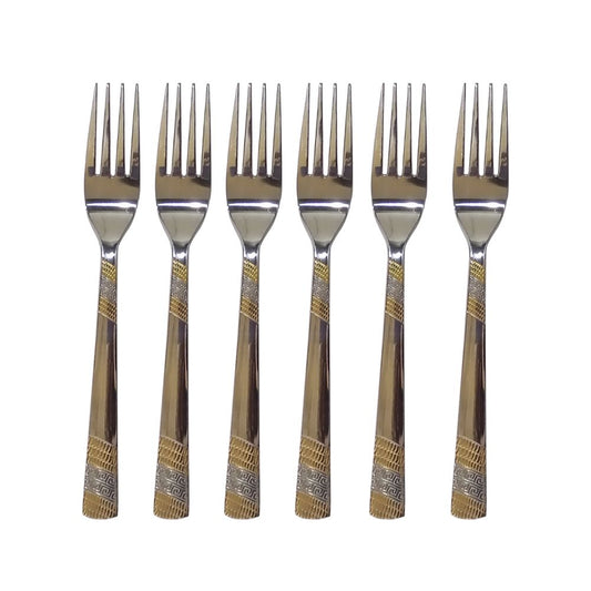 Versace 24 Carat Gold Dinner Fork - Set Of 6 Pcs