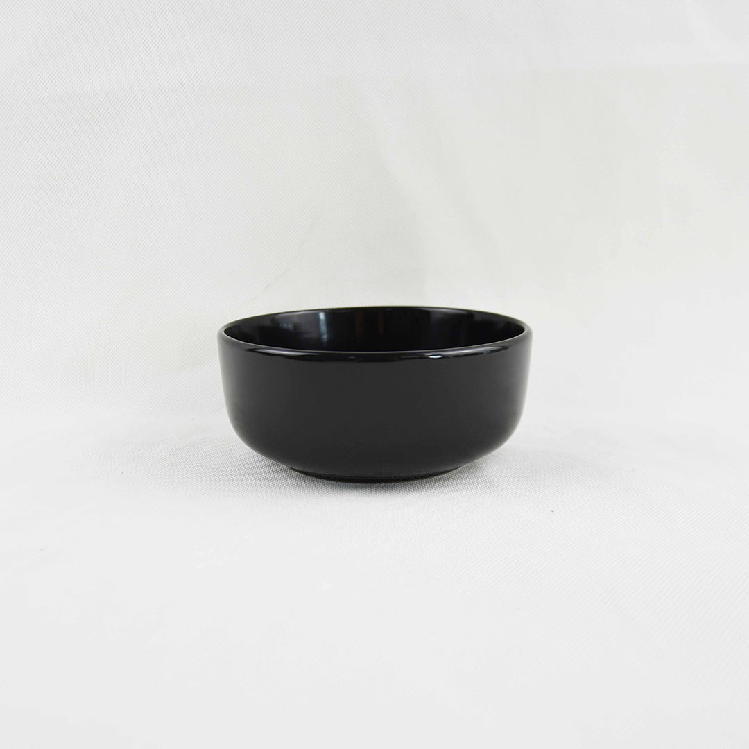 Zoro Straight Shape Serving Bowl 6.5" Set of 1 Pc - Black Glossy