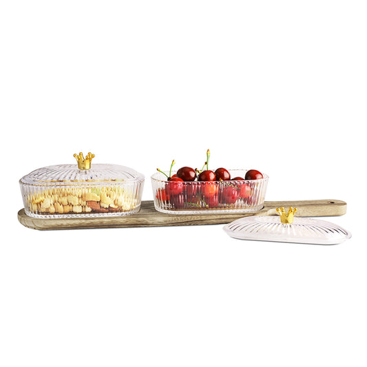 Safie Glass Bowl Snack Set