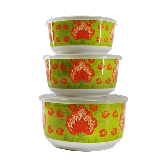 Nero Bowl With Lid 11+14+15 Cm - Set Of 3 Pcs