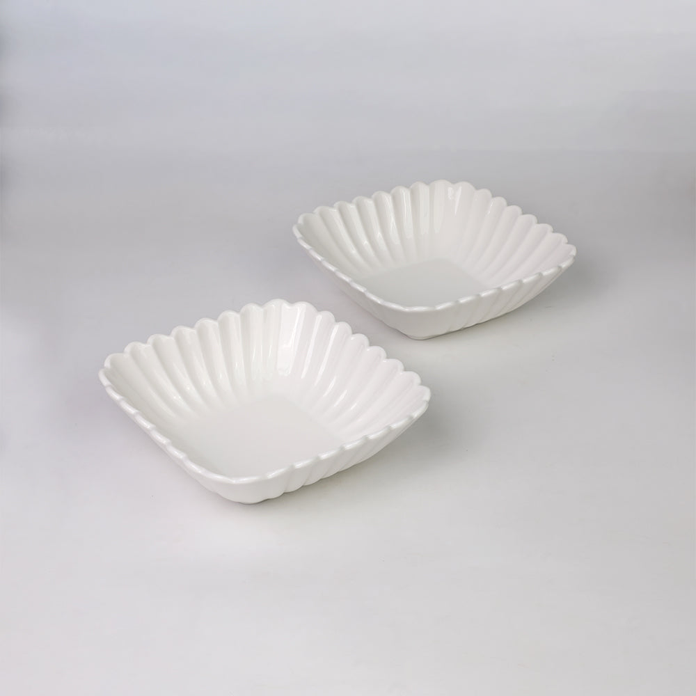 Autumn Salad Bowl 20x20x5 CM - Set of 2 Pcs