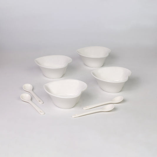 Prism Salad Bowl 10x10x4 CM - Set of 4 Pcs