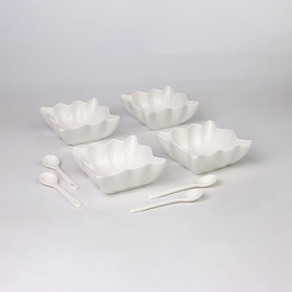 Nirvana Salad Bowl 10x10x4 CM - Set of 4 Pcs