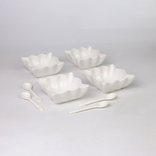 Nirvana Salad Bowl 10x10x4 CM - Set of 4 Pcs