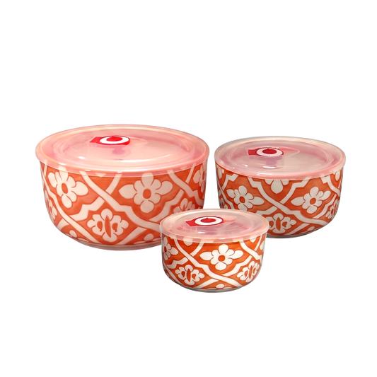 Orion Bowl Set With Pp Lid - Set Of 3 Pc