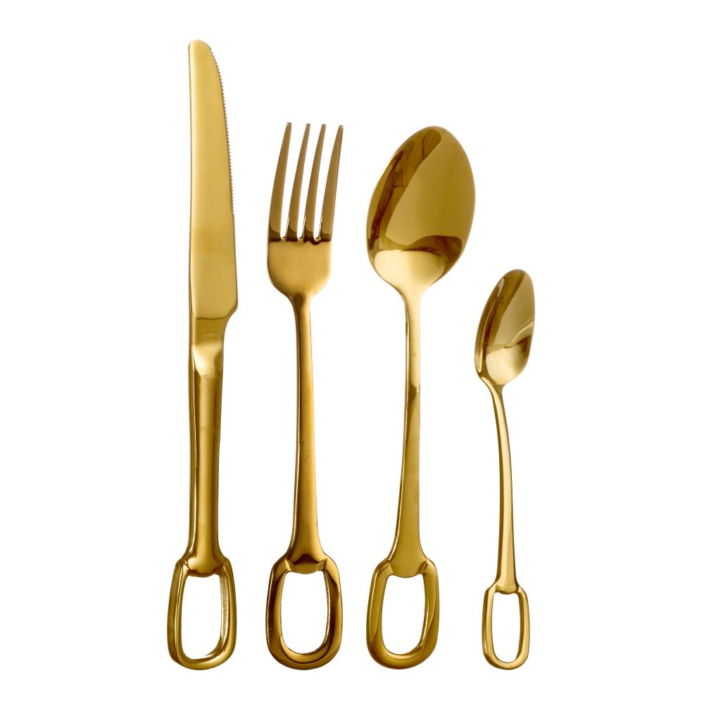 24 Pcs Premium Gold Collection Cutlery Set