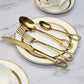 24 Pcs Premium Gold Collection Cutlery Set