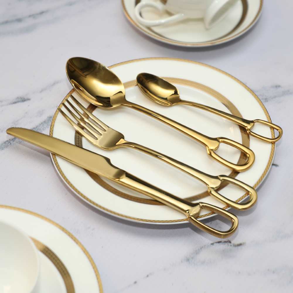 24 Pcs Premium Gold Collection Cutlery Set