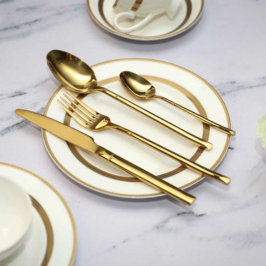 24 Pcs Premium Gold Collection Cutlery Set