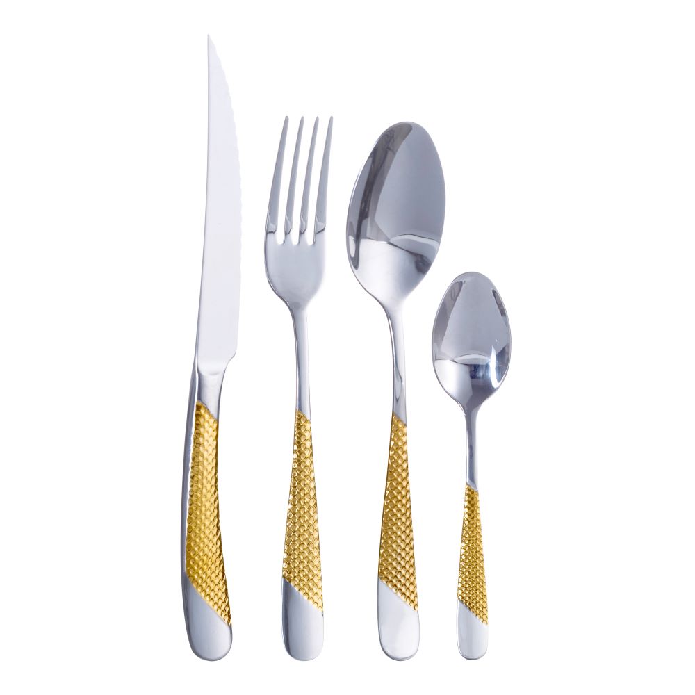 24 Pcs Premium Gold Collection Cutlery Set