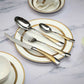 24 Pcs Premium Gold Collection Cutlery Set