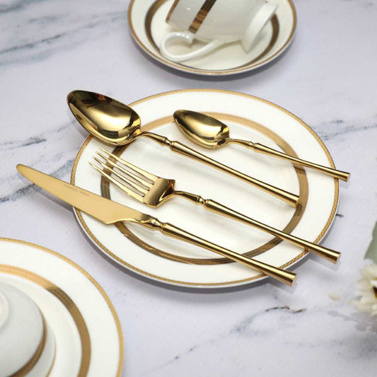 24 Pcs Premium Gold Collection Cutlery Set