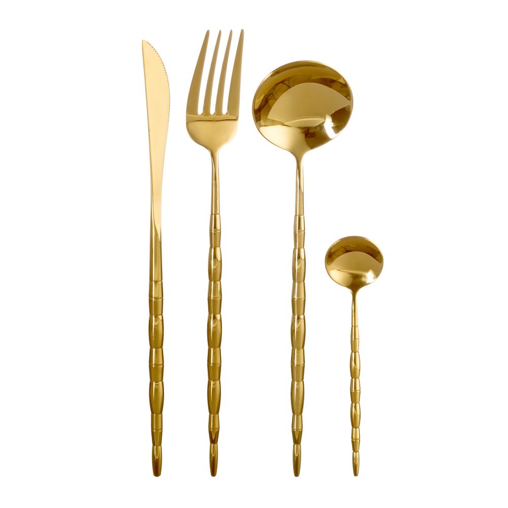 24 Pcs Premium Gold Collection Cutlery Set