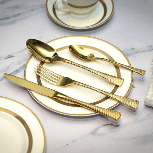 24 Pcs Premium Gold Collection Cutlery Set