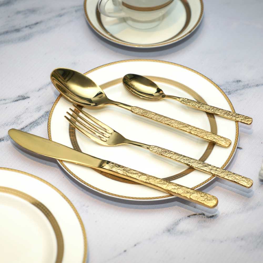 24 Pcs Premium Gold Collection Cutlery Set