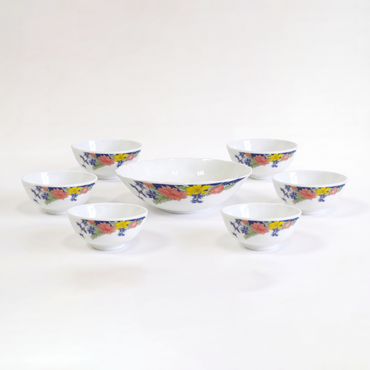 Greenly Opalware Pudding Set - Set of 7 Pc