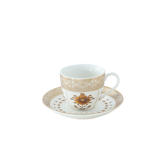 Glose Cup & Saucer 160 ML - Set of 12 Pcs (6 Cups and 6 Saucers)