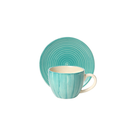 Belarus Cup & Saucer 200 ML - Set of 12 Pcs (Green)