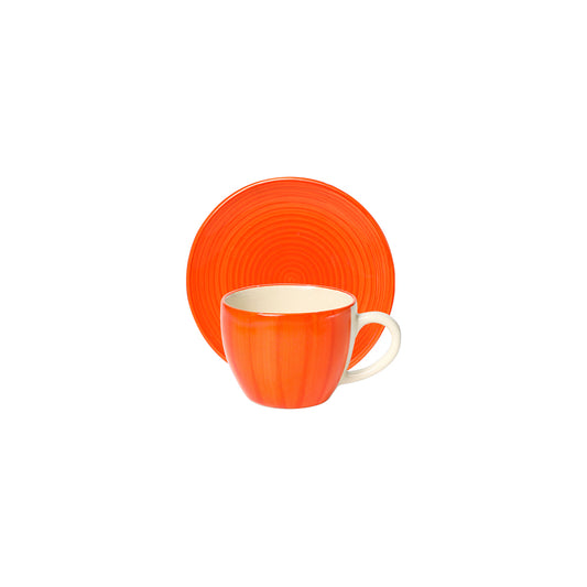 Belarus Cup & Saucer 200 ML - Set of 12 Pcs (Orange)