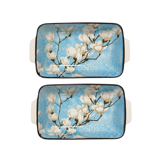 Vespar 9'' Rectangle Dish Set - Set Of 2 Pc