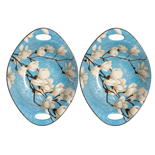Vespar  7'' Oval Dish  Set - Set of 2 Pc