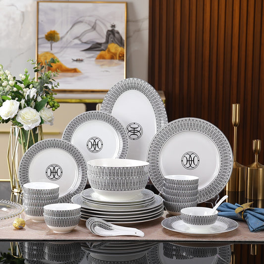 33 Pcs Premium Gold Collection Dinner Set