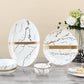 Dinner Set - Gold Collection Set of 33 Pcs - White + Matt Gold