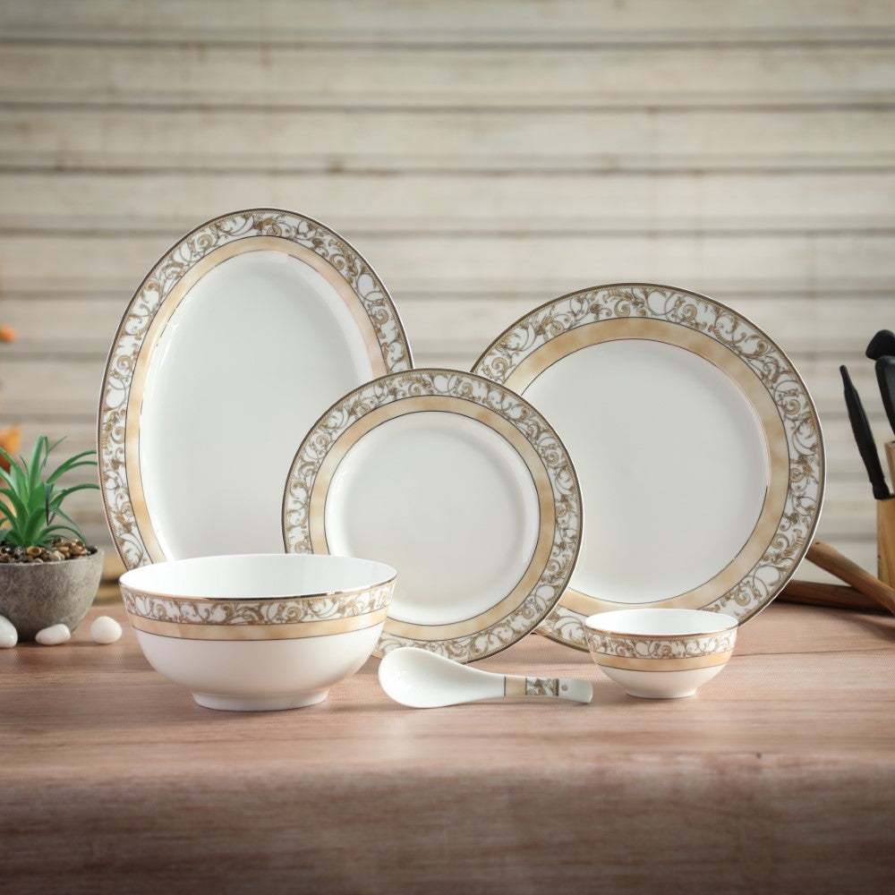 Premium Gold Collection Dinner Set Set of 33 Pcs