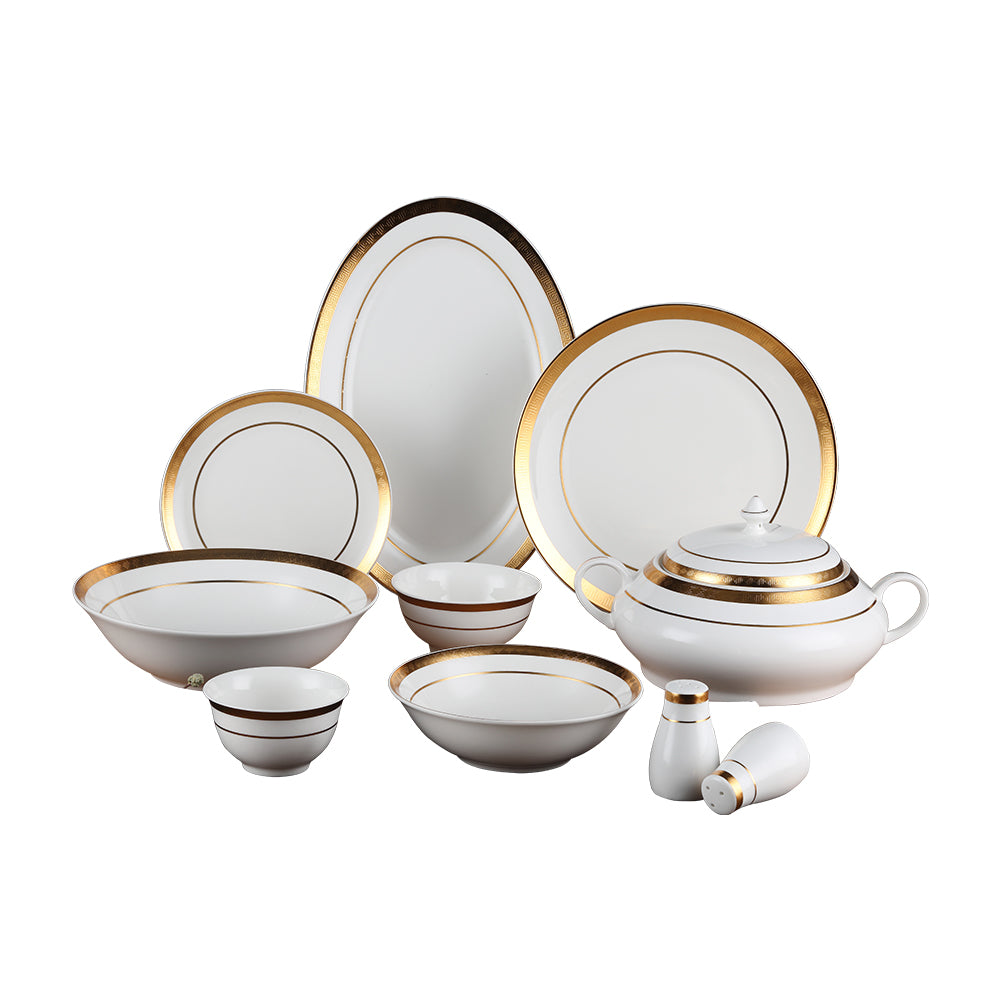 Round Bone China Dinner Set Set of 38 Pcs