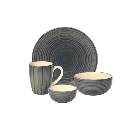 Charlotte Dinner Set Set of 23pcs - Black