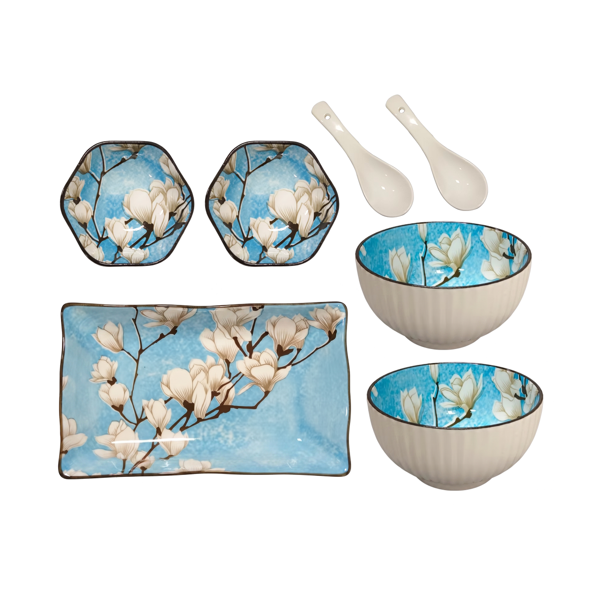 Vespar Dinnerware Set - Set of 7 Pc