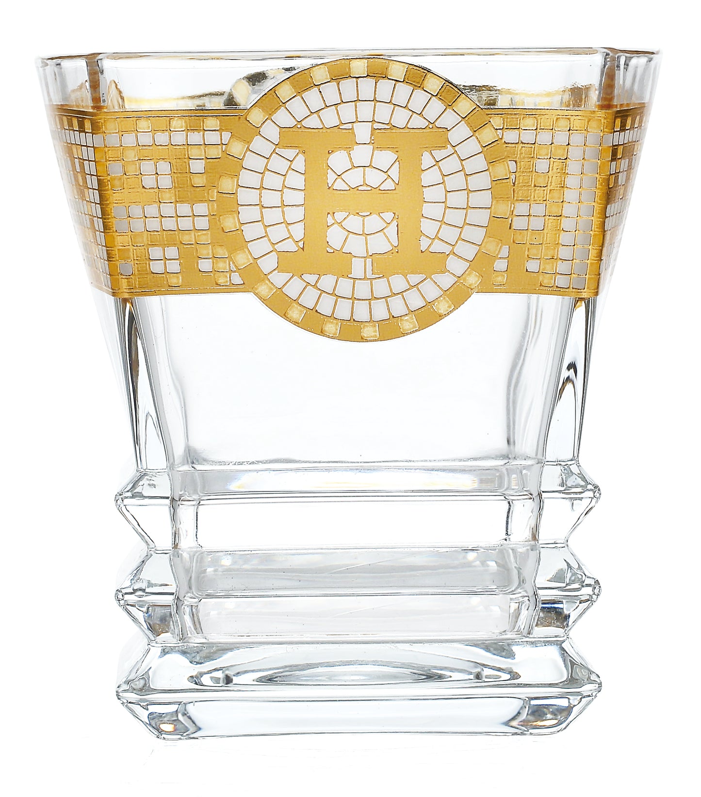 Yamasin - Crystal Whisky Glass 350ml - Set Of 6 Pcs With Gold Decal