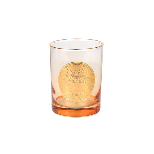 Whisky Glass - 385ml Set of 6pcs Amber with Gold Line - ( YG3505 )