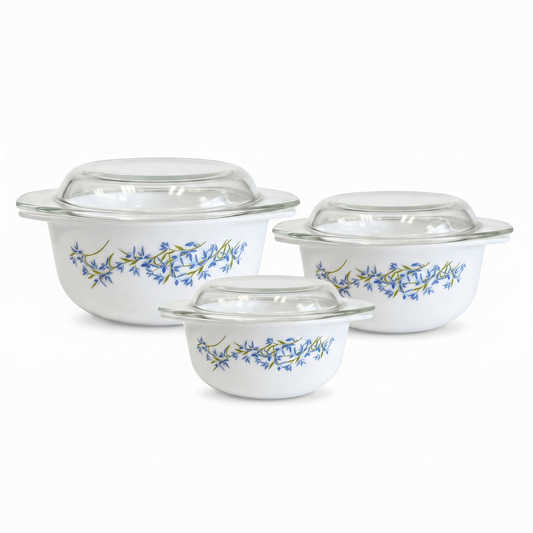 Autumn Opalware Casserole Set - Set of 6 Pc