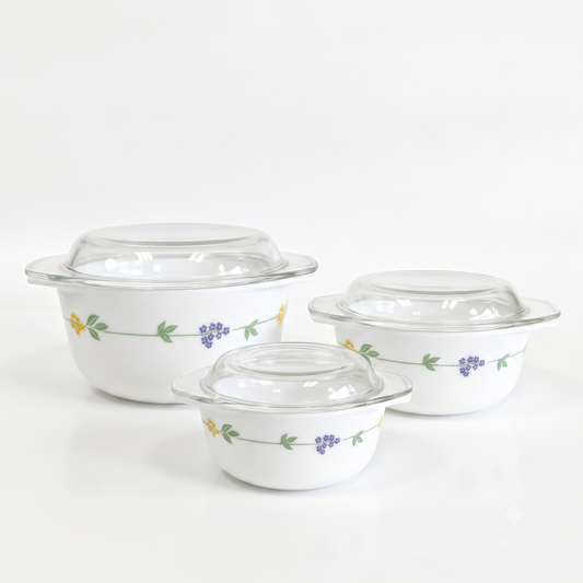 Clay Opalware Casserole Set - Set of 6 Pc