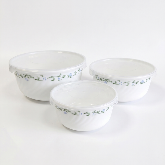 Moonstone Opalware Casserole Set - Set of 3 Pc